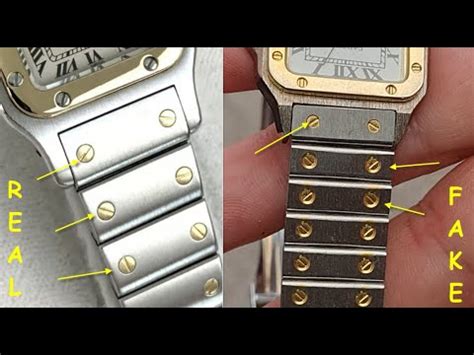 cartier santos watch real vs fake|cartier santos dumont micro rotor.